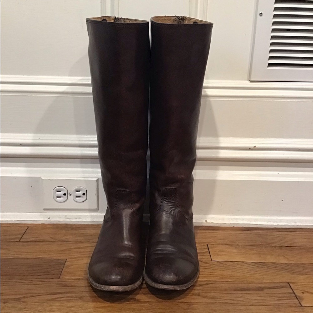 FRYE Dark Brown Riding Boots